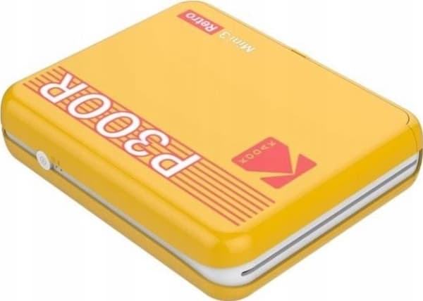 Kodak Photo Printer Mini 3 Retro - Skirver - farge - fargesublimering - 76.2 x 76.2 mm - Bluetooth - gul