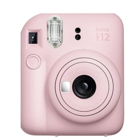 Fujifilm Mini 12, 0,3 - 2,2 m, 7 sek./puoli, 1/2 sek./puoli, 0,37x, AA, 1,5 V