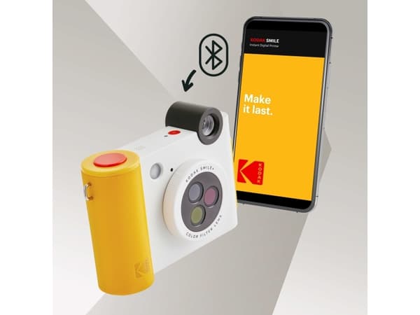 Kodak digitalkamera Kodak Smile+ 2-i-1 digitalkamera 5mp / Instant + Bluetooth-skriver for Zink-telefon - Hvit