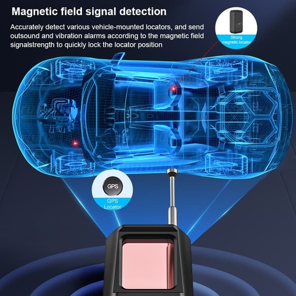 RF-signaldetektor GPS WiFi Tracker kamera feildetektor Anti-spion infrarød skanner