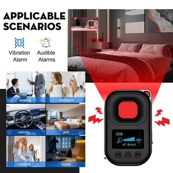 T30 Dold kameradetektor Magnetisk GPS-avlyssningsdetektor Infraröd kamerasökare