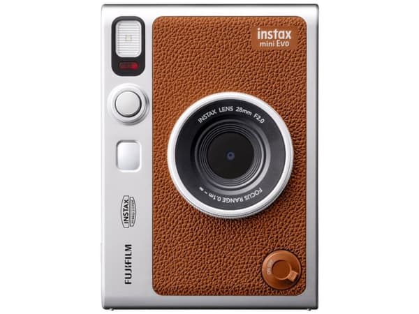 Fujifilm Instax mini Evo - Digitalkamera - kompakt med omedelbar fotoskrivare - Bluetooth - brun