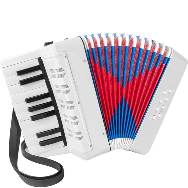 Dragspelsinstrument, 17 tangenter, pedagogisk leksak