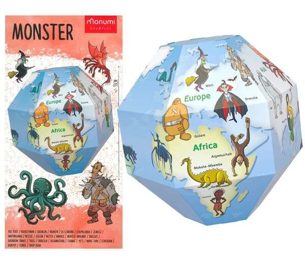 Kartongglob 35 cm "Monsters" Monumi