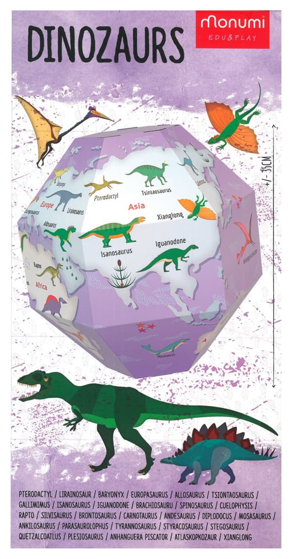 Kartongglob 35 cm "Dinosaurier" Monumi