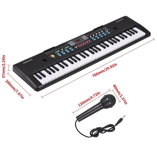 61 Tangenters USB Elektroniskt Piano, 16 Toner, 10 Rytmer,A