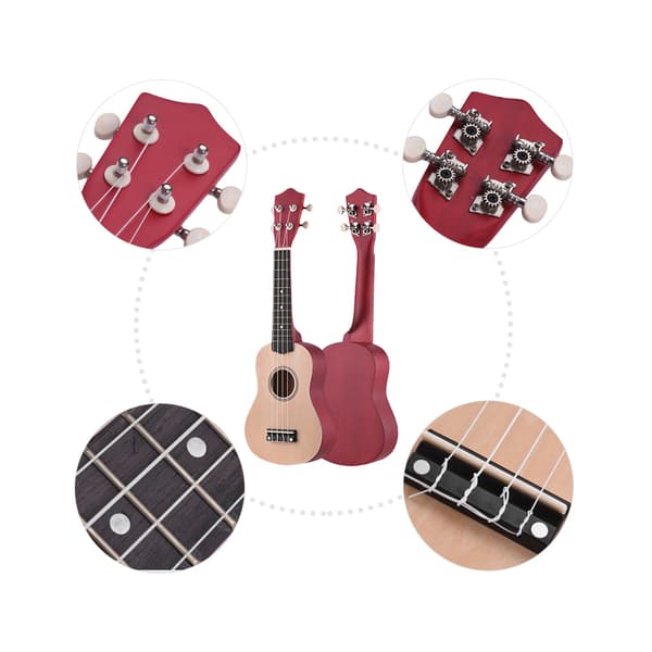 Ukulele, 21 tuumaa, basswood-runko