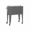 Miniatyrbillede 1 af 7: Køleskab DKD Home Decor Med hjul Grå Mørkegrå Stål polypropylen 56 L 74 x 43 x 80 cm (74 x 43 x 80 cm)