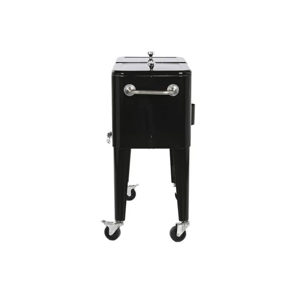 Bärbar kyl DKD Home Decor 74 x 43 x 83 cm Svart Stål Aluminium polypropen 56 L