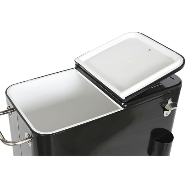 Bärbar kyl DKD Home Decor 74 x 43 x 83 cm Svart Stål Aluminium polypropen 56 L