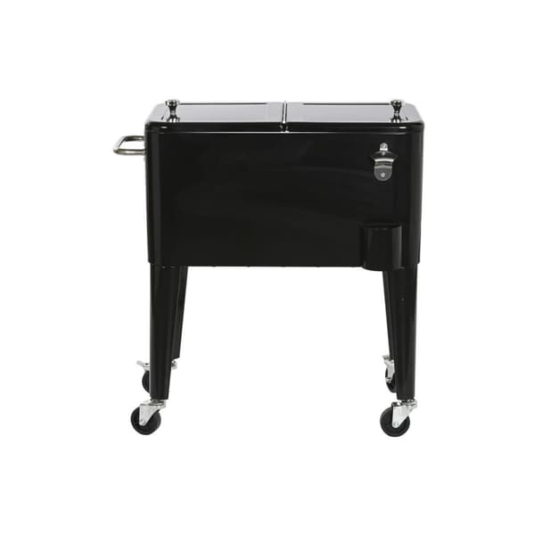 Bärbar kyl DKD Home Decor 74 x 43 x 83 cm Svart Stål Aluminium polypropen 56 L