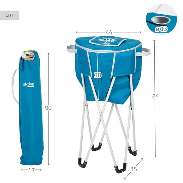 Transportabelt Køleskab Aktive Blå Foldbar Med støtte 43 x 85 x 43 cm (2 enheder)