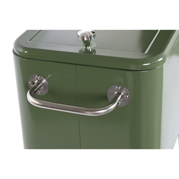Transportabelt Køleskab DKD Home Decor 74 x 43 x 80 cm Stål Grøn polypropylen 56 L