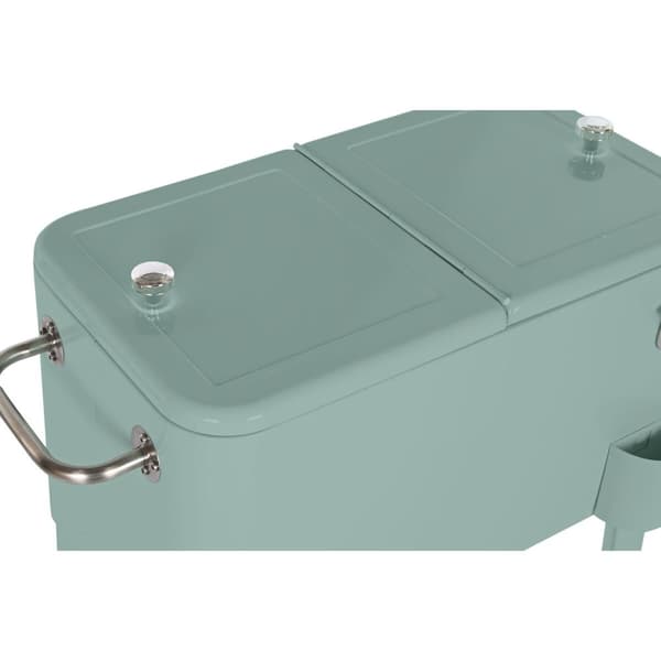 Kannettava Jääkaappi Home ESPRIT Vihreä Teräs polypropeeni 56 L 74 x 43 x 80 cm