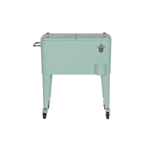 Kannettava Jääkaappi Home ESPRIT Vihreä Teräs polypropeeni 56 L 74 x 43 x 80 cm