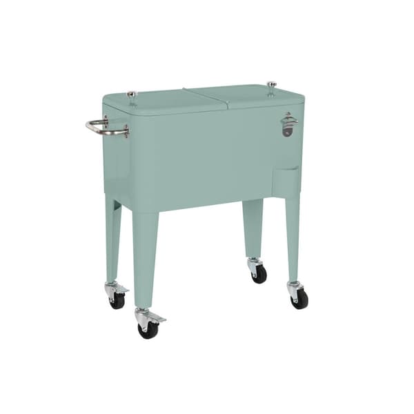 Kannettava Jääkaappi Home ESPRIT Vihreä Teräs polypropeeni 56 L 74 x 43 x 80 cm