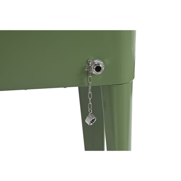 Transportabelt Køleskab DKD Home Decor 74 x 43 x 80 cm Stål Grøn polypropylen 56 L