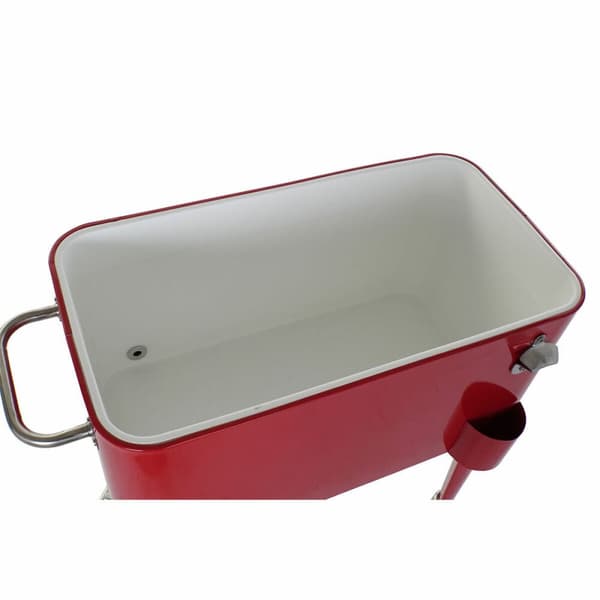 Kjøleskap DKD Home Decor Rød Med hjul 74 x 43 x 80 cm Stål polypropylen 56 L (74 x 43 x 80 cm)