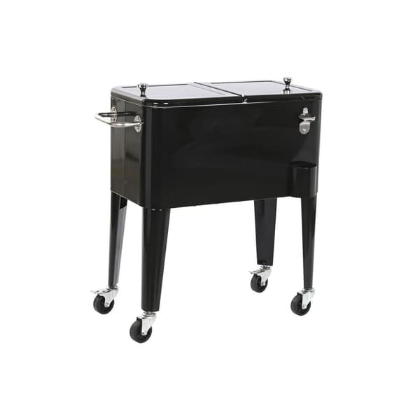 Bärbar kyl DKD Home Decor 74 x 43 x 83 cm Svart Stål Aluminium polypropen 56 L