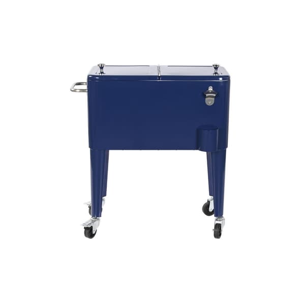 Kannettava Jääkaappi Home ESPRIT Laivastonsininen Teräs polypropeeni 56 L 74 x 43 x 80 cm