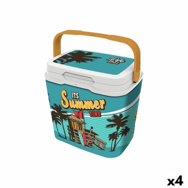 Bærbart Kjøleskap Aquapro Summer Time Flerfarget 15 L (4 enheter)