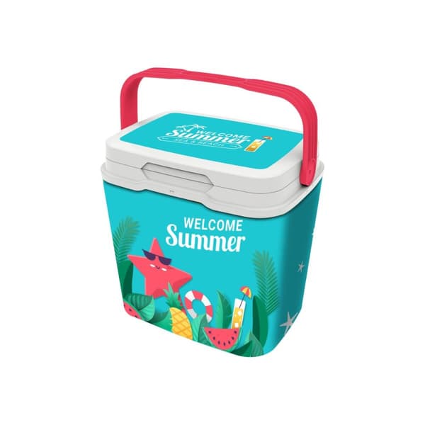 Bærbart Kjøleskap Aquapro Welcome Summer Flerfarget 25 L 38 x 29 x 39 cm (2 enheter)