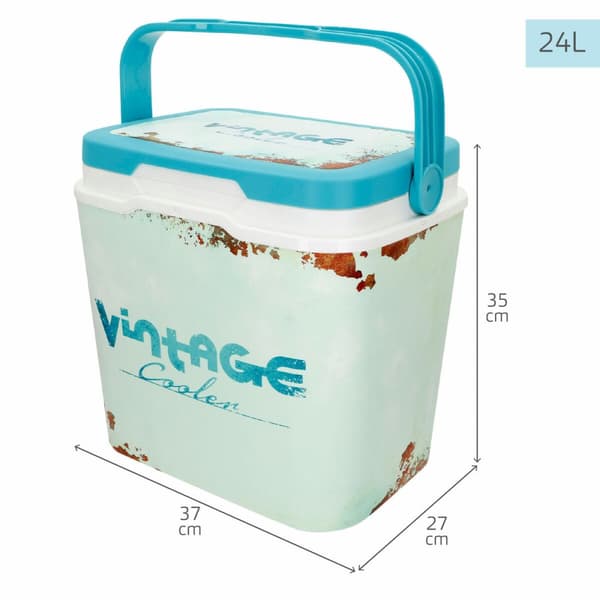 Bärbar styv kylare Aktive 24 L 37 x 35 x 27 cm Blå (2 antal)
