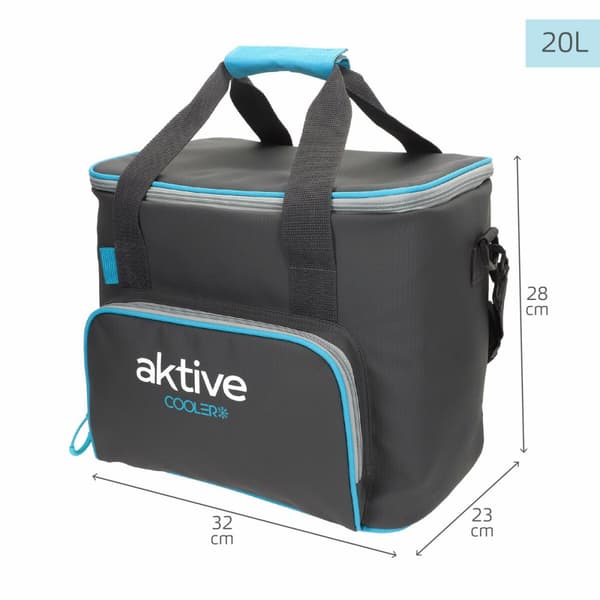 Bärbar kyl Aktive 20 L 32 x 28 x 23 cm Svart (4 antal)