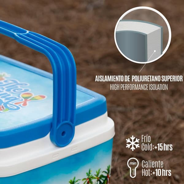 Stivt bærbart kjøleskap Aktive 5 L 28 x 19 x 21 cm Blå (6 enheter)