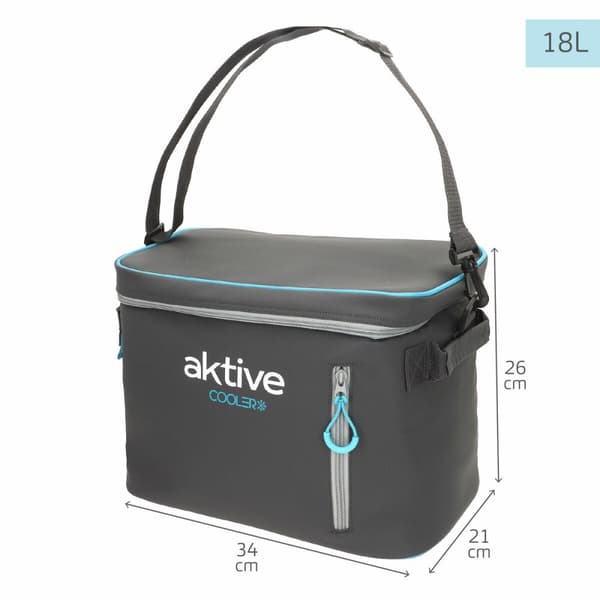 Kannettava Jääkaappi Aktive 18 L 34 x 26 x 21 cm Musta (6 osaa)
