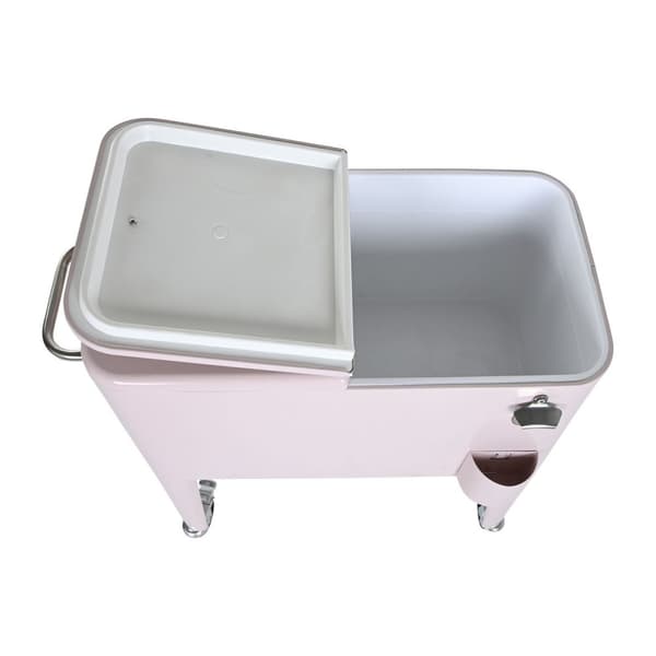 Transportabelt Køleskab Home ESPRIT Pink Stål polypropylen 74 x 43 x 80 cm