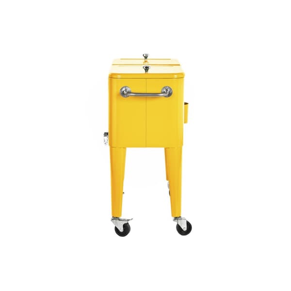 Kannettava Jääkaappi Home ESPRIT Keltainen Teräs polypropeeni 56 L 74 x 43 x 80 cm