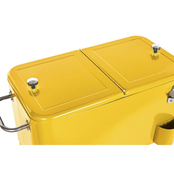 Kannettava Jääkaappi Home ESPRIT Keltainen Teräs polypropeeni 56 L 74 x 43 x 80 cm