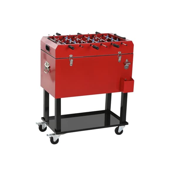 Bärbar kyl Home ESPRIT Svart Röd Metall 71 x 62 x 85 cm