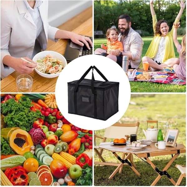 Mjuk kylväska, 50L stor kylväska, picknickväska, termisk matleveransväska, isolerad väska, kylväska för camping, grill, familj, utomhusresor
