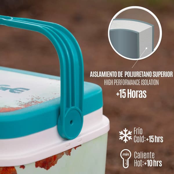 Bärbar styv kylare Aktive 24 L 37 x 35 x 27 cm Blå (2 antal)