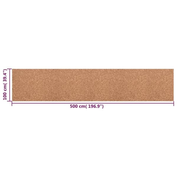 vidaXL Korkkirulla 100x500 cm 5 mm