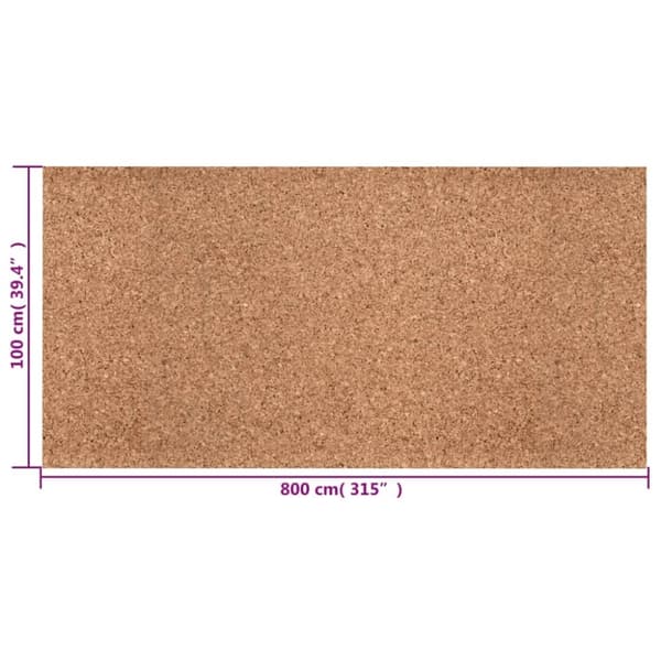 vidaXL Kork på rulle 100x800 cm 2 mm