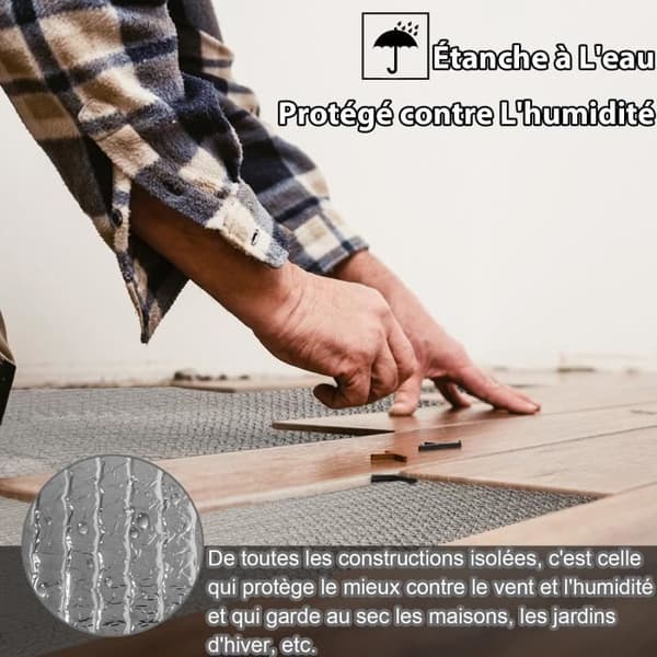 Aluminiumisoleringsfilm för radiatorer och radiatorer - LZQ - 3-4 mm - silver - 10m - för tak