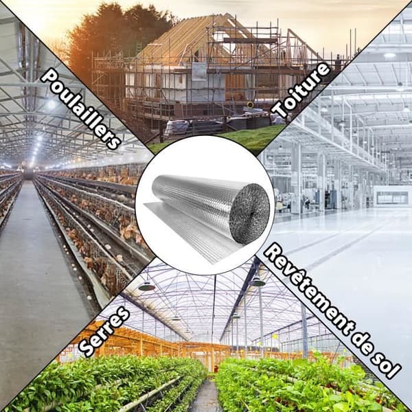 LZQ aluminiumisoleringsfilm för radiatorer och radiatorer, 3-4 mm, för isolering av tak, golv, väggar, 1 × 30 m, Silver