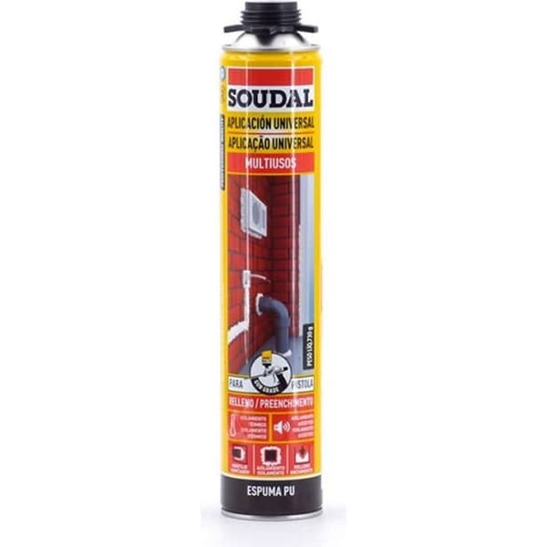 Polyuretanskum - Soudal - 750 ml - Enkomponent - Färdig att använda - Beige