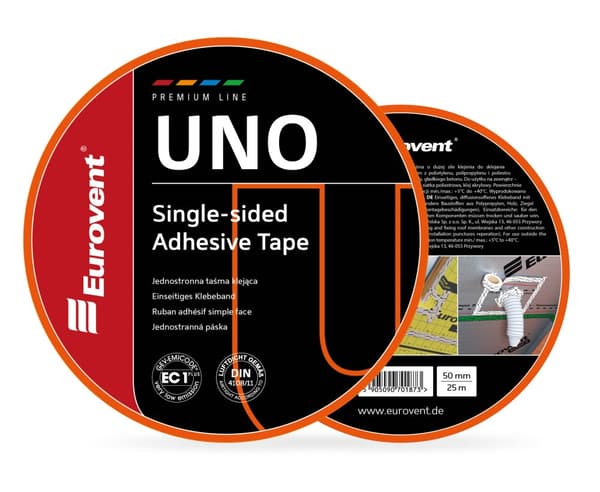 Enkelsidig UNO-tejp 50mm x 25m