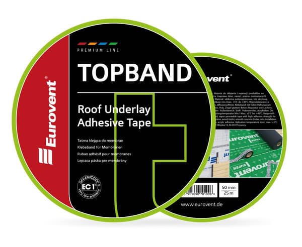 TOPBAND Yksipuolinen teippi 50mm x 25m