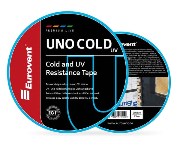 Enkeltsidet tape UNO COLD UV 50mm x 25m