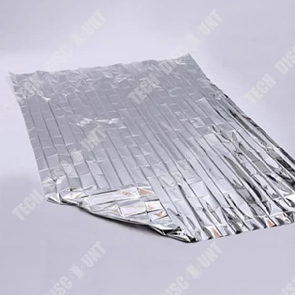 TD® Värmefilt 210*140CM bärbar värmefilt campingfilt dubbelsidig silver nödfilt
