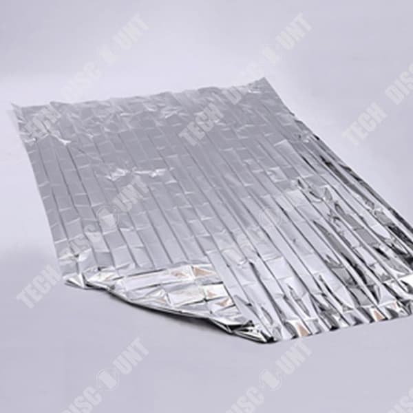 TD® Thermal filt 210*130CM multifunktionell utomhus termisk filt dubbelsidig silver nödfilt