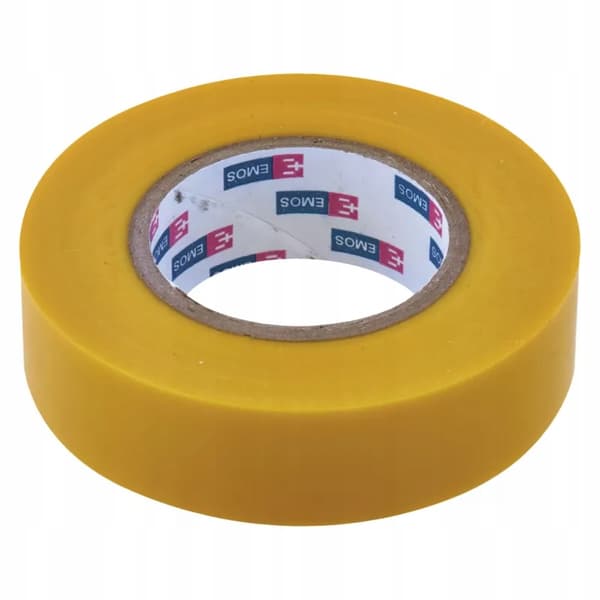 PVC-kabelisoleringstejp 20m/19mm gul