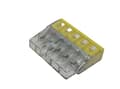 Miniatyrbild 4 av 4: Snabbkoppling installationskontakt 5x0,5-2,5mm2 transparent Wago 1 st.