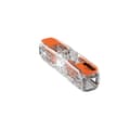 Miniatyrbillede 1 af 6: Lynkobling, installationsstik, gennemføring, 2x0,2-4,0mm2, transparent, Wago 221-2411, 1 stk.