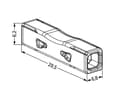 Miniatyrbillede 8 af 10: Lynkobling, installationsstik, gennemføring, 2X0,75-4,0, WAGO 2773-2401, 1 stk.
